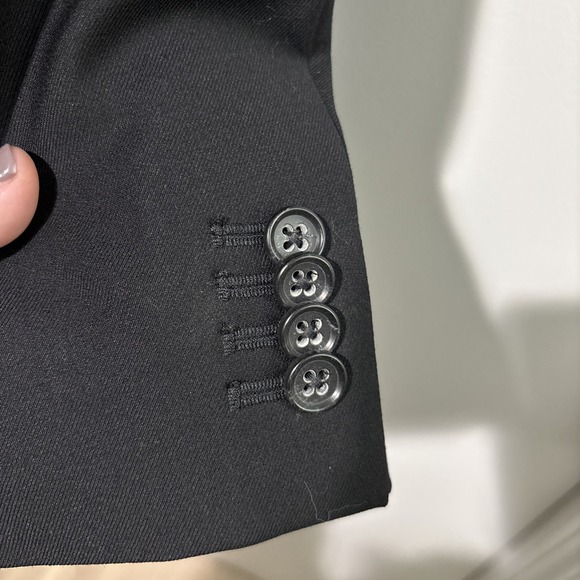 Banana Republic Men's Modern 38S Sport Jacket Made In Turkey 100% Wool Black - Picture 7 of 7